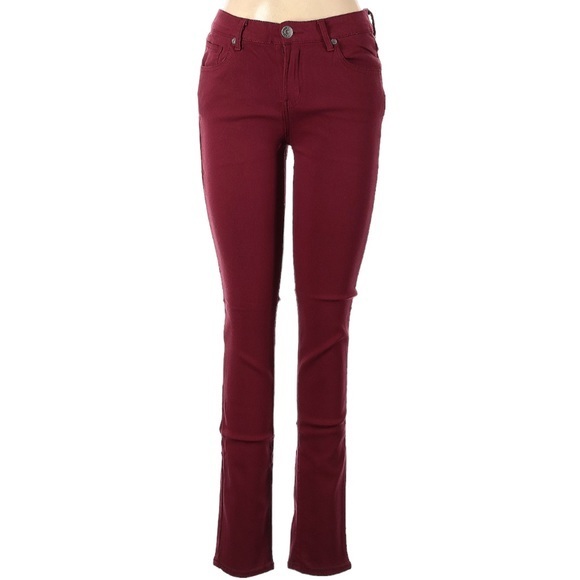 April Jeans Pants - April Jeans Burgundy Jeans Size 11